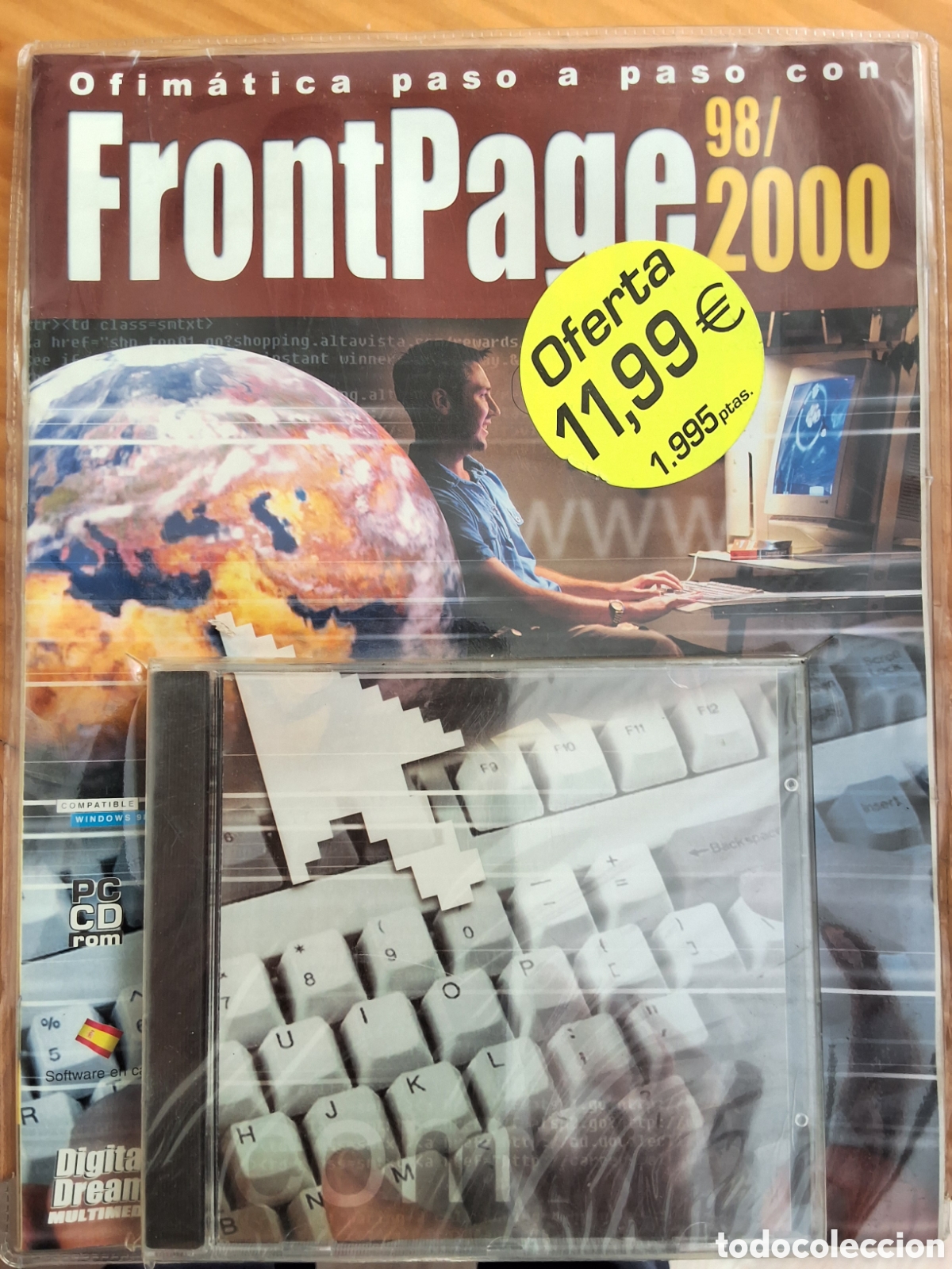 Videojuegos y consolas: Front page 98/2000 ofim&aacute;tica paso a paso incluye CD - Foto 1