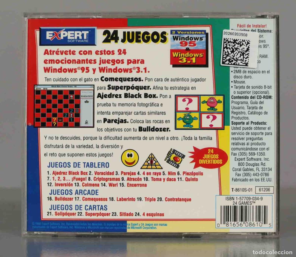 Videojuegos y consolas: PC CD-ROM. 24 JUEGOS PARA WINDOWS 95. EXPERT. - Foto 2