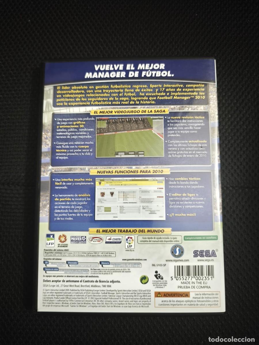 Videojuegos y consolas: FOOTBALL MANAGER 2010 PC DVD - Foto 2