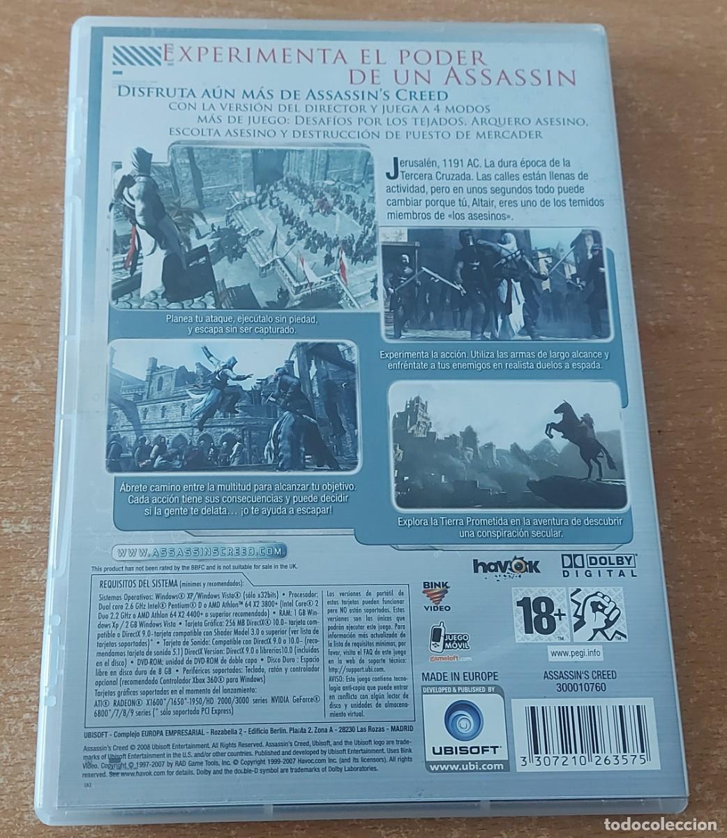 Videojuegos y consolas: ASSASSINS CREED DIRECTORS CUT EDITION PC VERSION ESPA&Ntilde;A COMPLETO - Foto 2