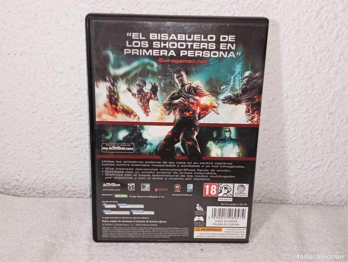 Videojuegos y consolas: ANTIGUO JUEGO DE PC WOLFENSTEIN PC DVD ID ACTIVISION WINDOWS A&Ntilde;O 2009 - Foto 3