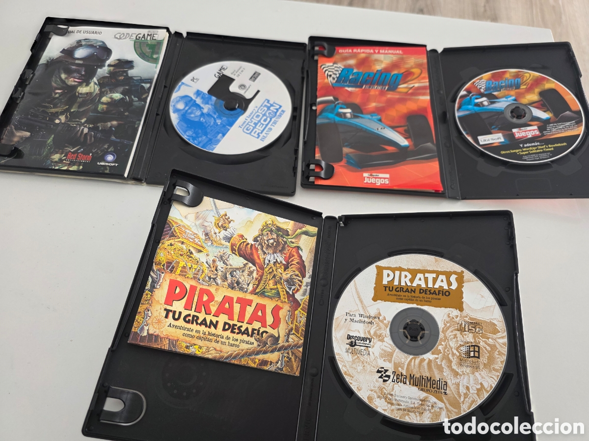 Videojuegos y consolas: lote 3 juegos pc cd rom ghost recon racing simulation piratas - Foto 5