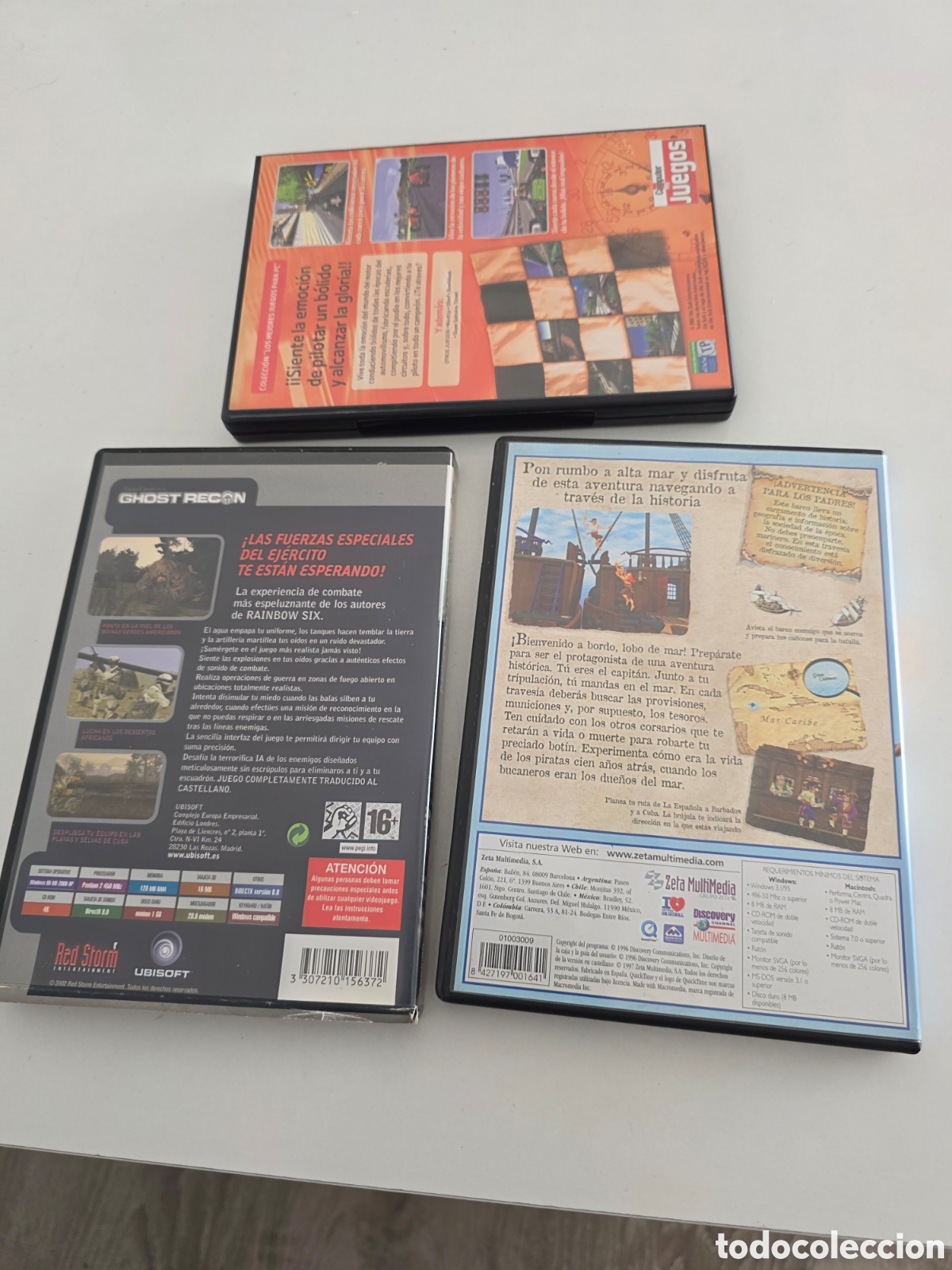 Videojuegos y consolas: lote 3 juegos pc cd rom ghost recon racing simulation piratas - Foto 6