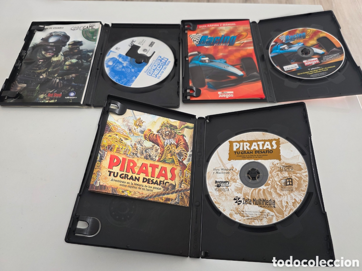 Videojuegos y consolas: lote 3 juegos pc cd rom ghost recon racing simulation piratas - Foto 7