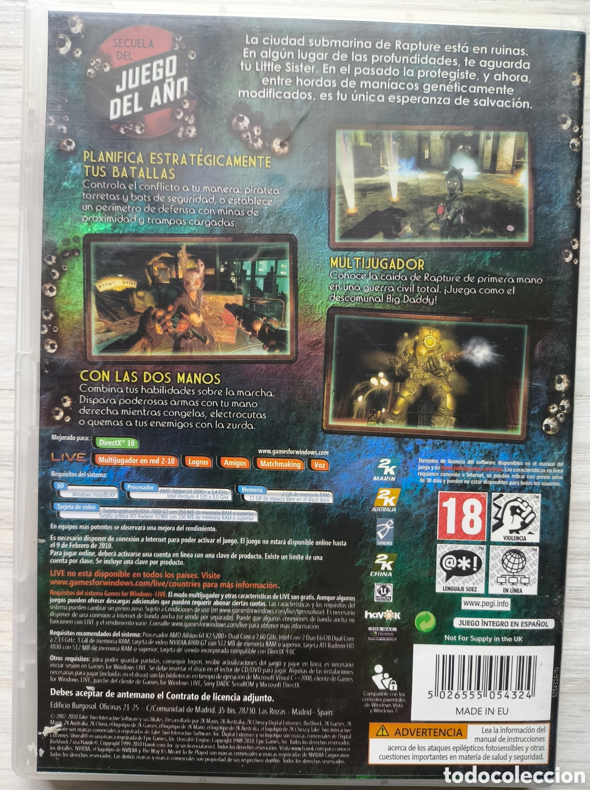Videojuegos y consolas: Juego Bioshock 2 pc espa&ntilde;ol - Foto 3