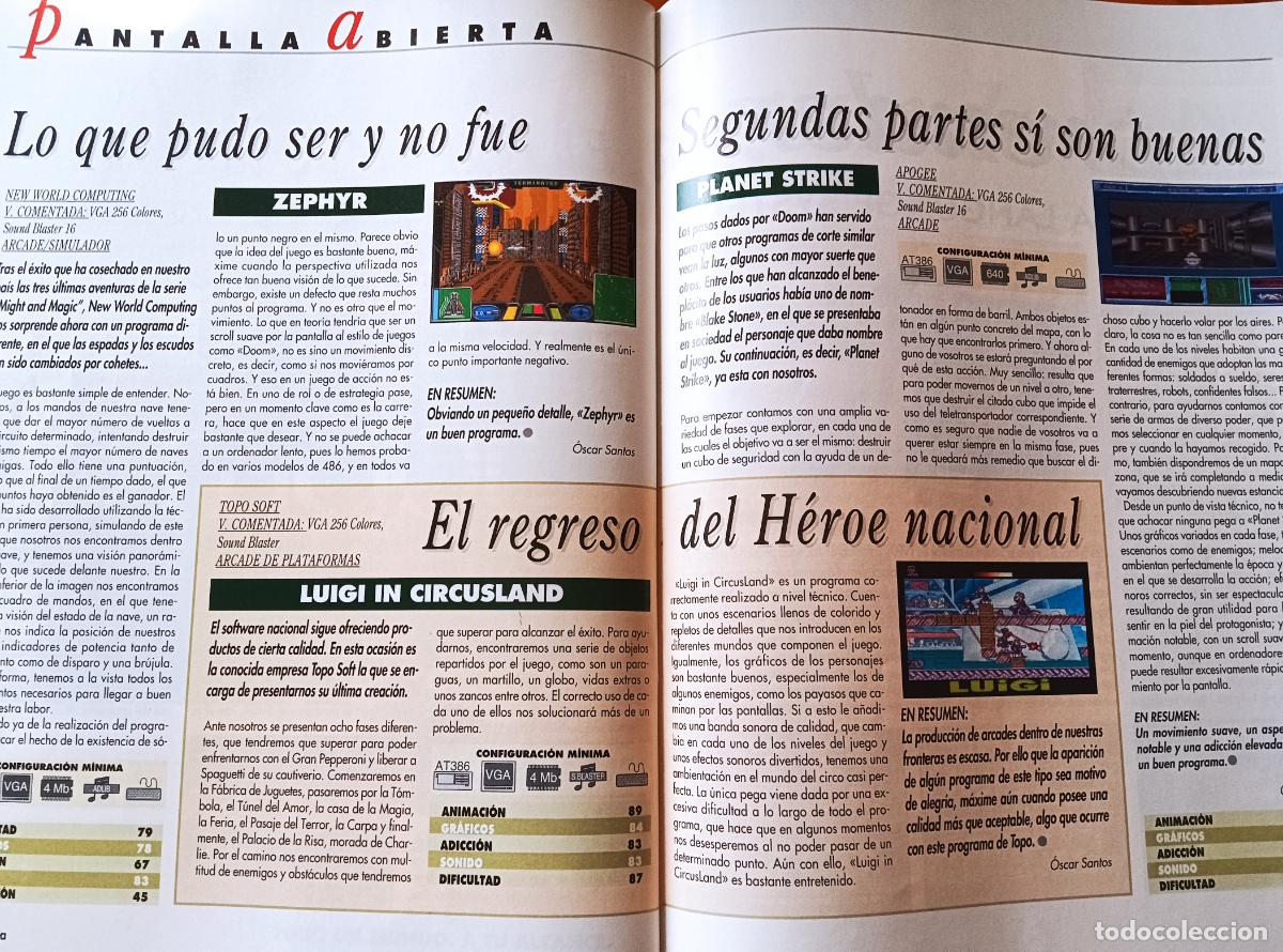 Videojuegos y consolas: PCMANIA 28 de 1995 ARTIC MOVES, ALADDIN, MAGIC CARPET, CREATURE SHOCK, WING COMMANDER, COLONIZATION - Foto 8