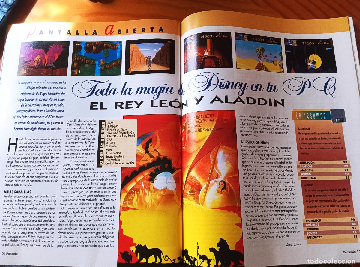 Videojuegos y consolas: PCMANIA 28 de 1995 ARTIC MOVES, ALADDIN, MAGIC CARPET, CREATURE SHOCK, WING COMMANDER, COLONIZATION - Foto 13