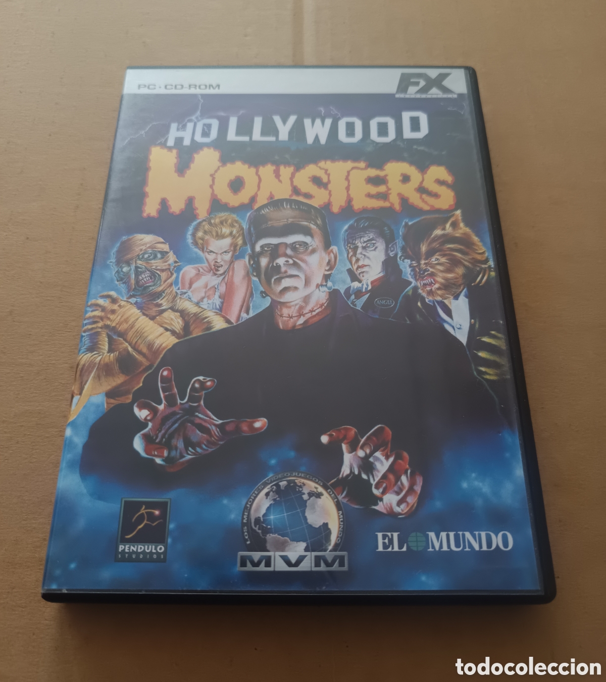 Videojuegos y consolas: Juego PC CD-Rom Hollywood Monsters (P&eacute;ndulo Studios, 2002). FX Interactive. Con manual y pegatinas. - Foto 1