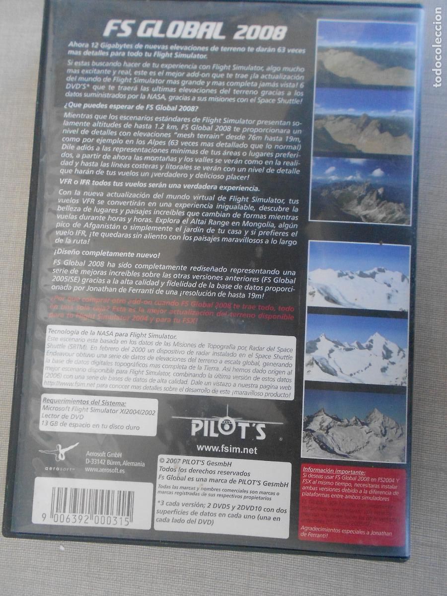 Videojuegos y consolas: FS GLOBAL X 2008 PARA MICROSOFT FLIGHT SIMULATOR - - EDICION LIMITADA DE 6DVD,S - Foto 7