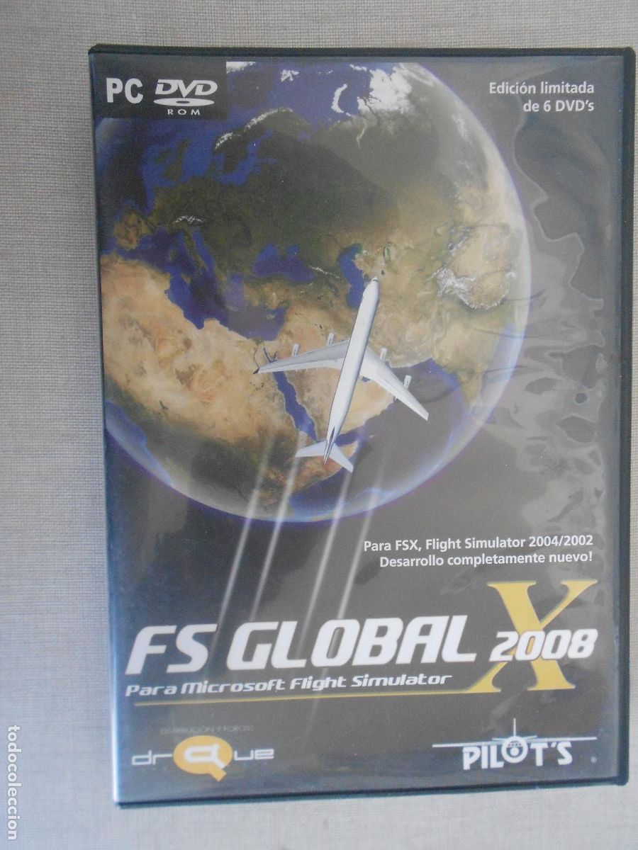 Videojuegos y consolas: FS GLOBAL X 2008 PARA MICROSOFT FLIGHT SIMULATOR - - EDICION LIMITADA DE 6DVD,S - Foto 1