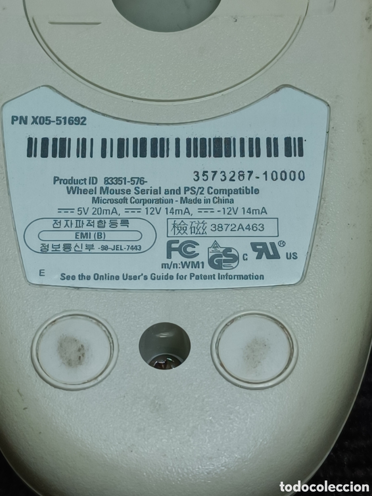 Videojuegos y consolas: Rat&oacute;n Microsoft Vintage Wheel Mouse PS/2 & Serial Compatible. Retro Computing Vintage. - Foto 7