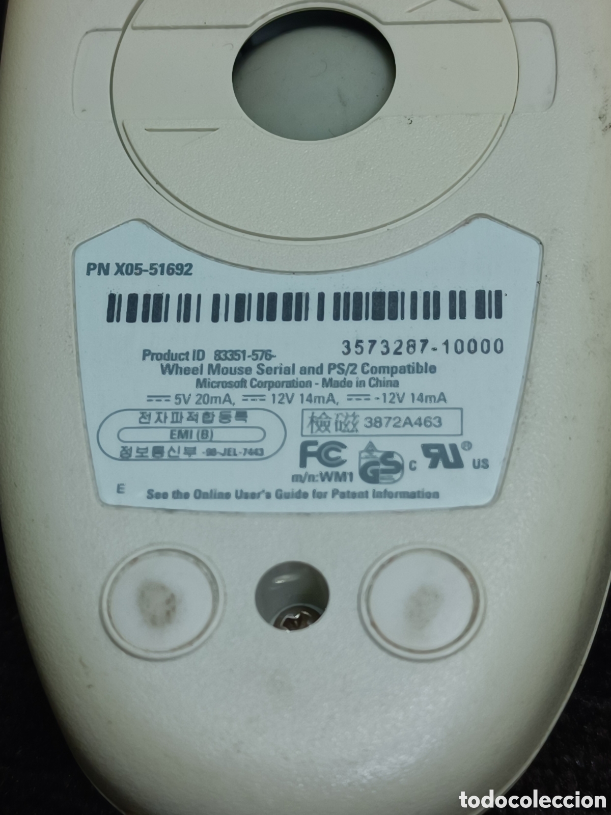 Videojuegos y consolas: Rat&oacute;n Microsoft Vintage Wheel Mouse PS/2 & Serial Compatible. Retro Computing Vintage. - Foto 9