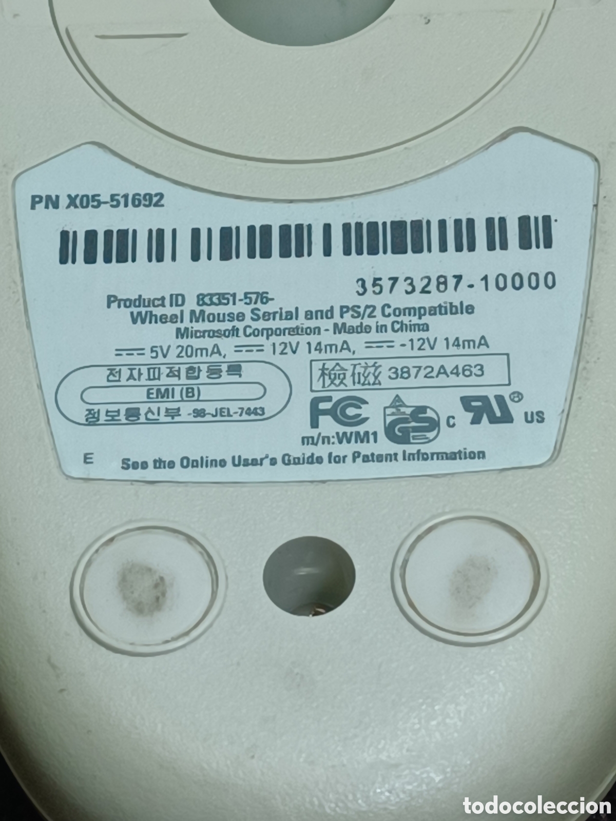 Videojuegos y consolas: Rat&oacute;n Microsoft Vintage Wheel Mouse PS/2 & Serial Compatible. Retro Computing Vintage. - Foto 10