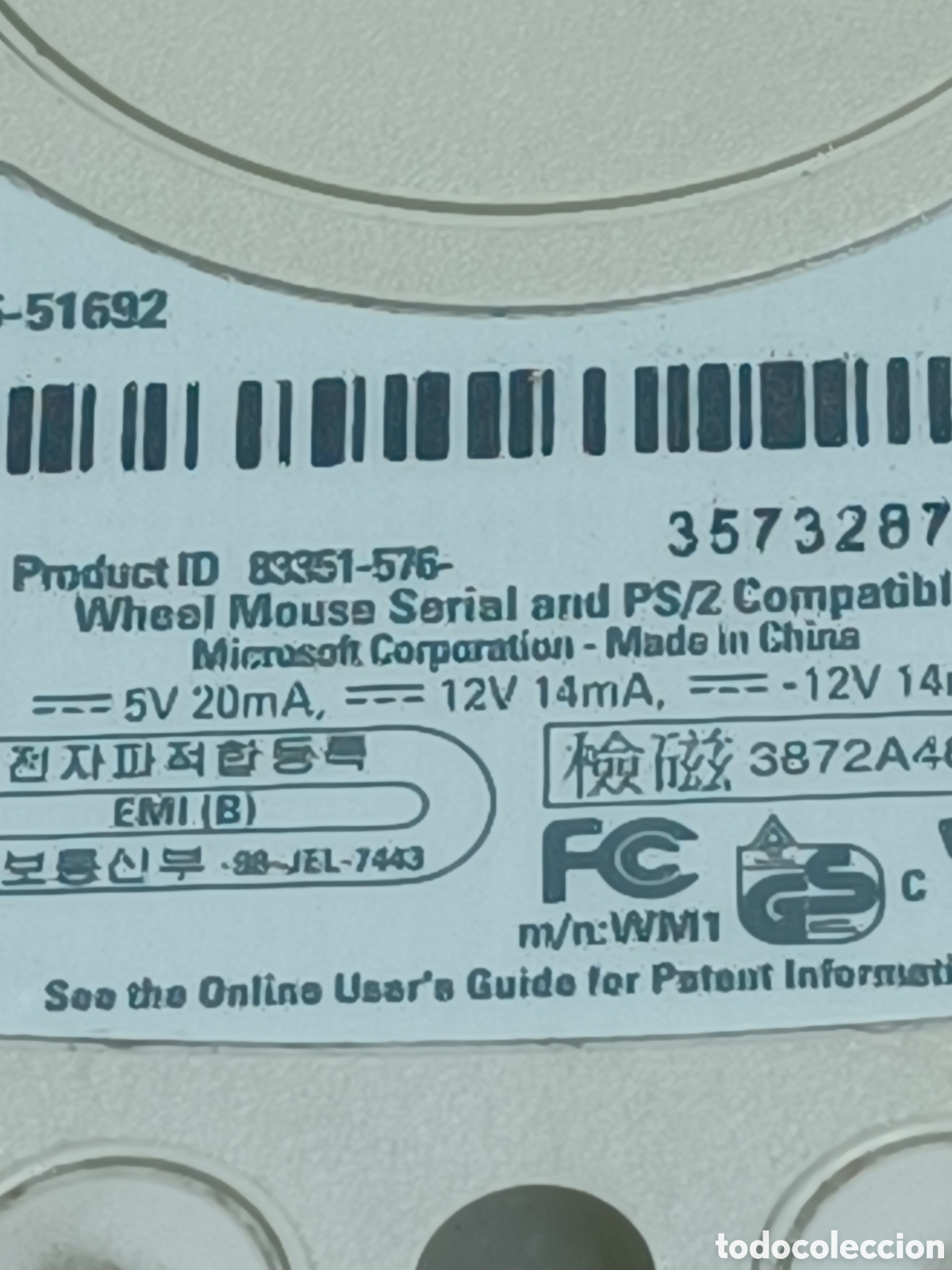 Videojuegos y consolas: Rat&oacute;n Microsoft Vintage Wheel Mouse PS/2 & Serial Compatible. Retro Computing Vintage. - Foto 11