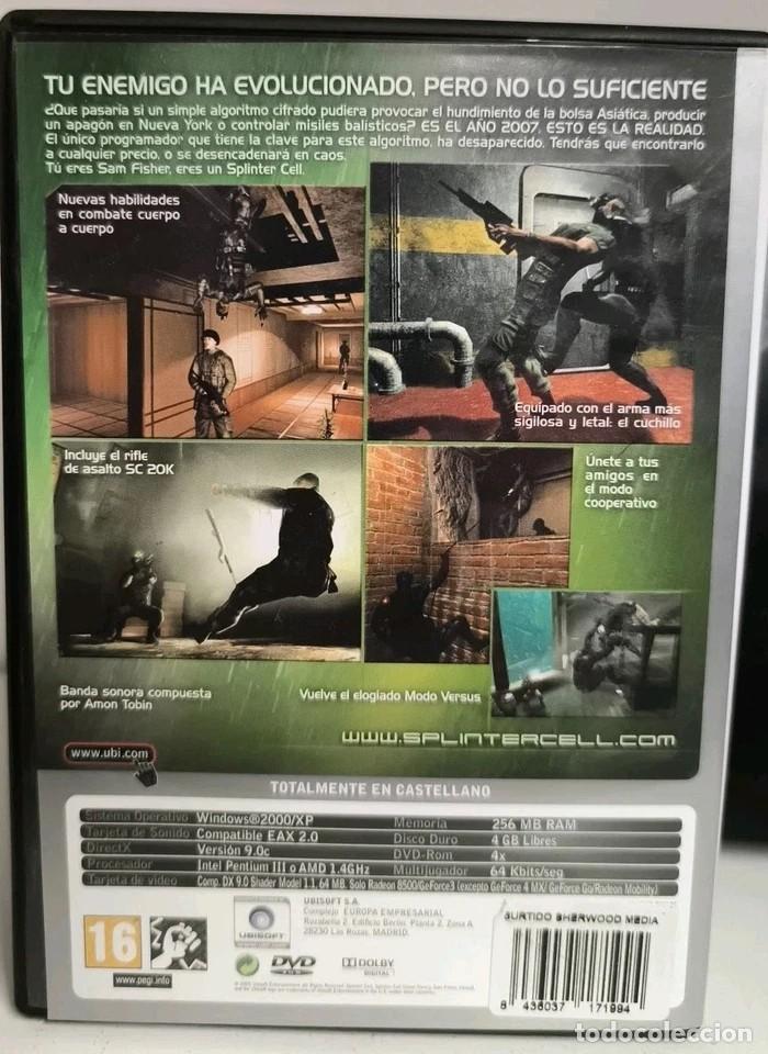 Videojuegos y consolas: TOM CLANCYS SPLINTER CELL CHAOS THEORY PC Env&iacute;o Certificado - Foto 3