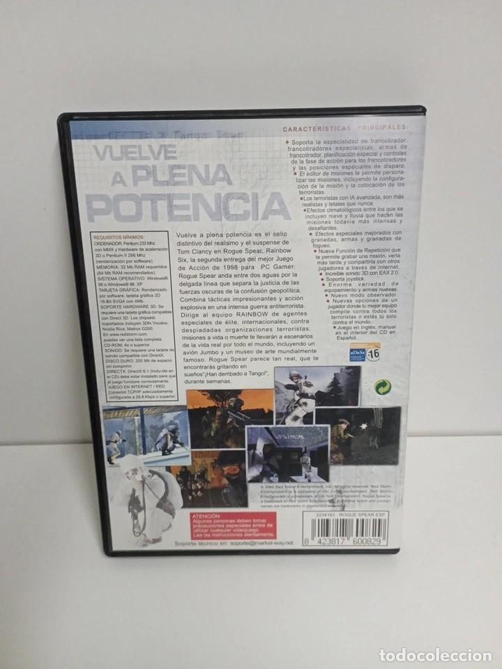 Videojuegos y consolas: ROGUE SPEAR RAINBOW SIX PC CD-ROM Manual En CD - Foto 4