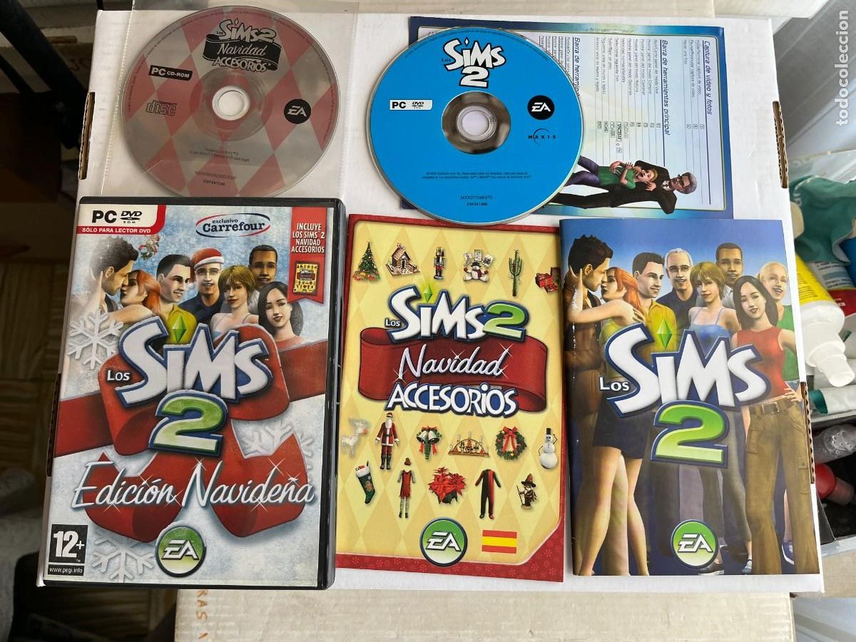 Videojuegos y Consolas: LOS SIMS 2 EDICION NAVIDE&Ntilde;A - JUEGO MAS ACCESORIOS - PC DVD KREATEN