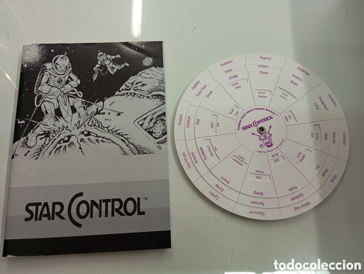 Videojuegos y Consolas: STAR CONTROL 1990 PAUL REICHE FRED FORD ACCESORIOS DEL JUEGO PC DROSOFT CASTELLANO IBM AMIGA