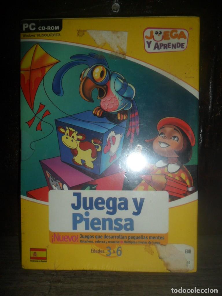 Videojuegos y Consolas: 079- Juego PC CD-Rom, Juega y Piensa, Serie Juega y Aprende - Nuevo y precintado - Vintage