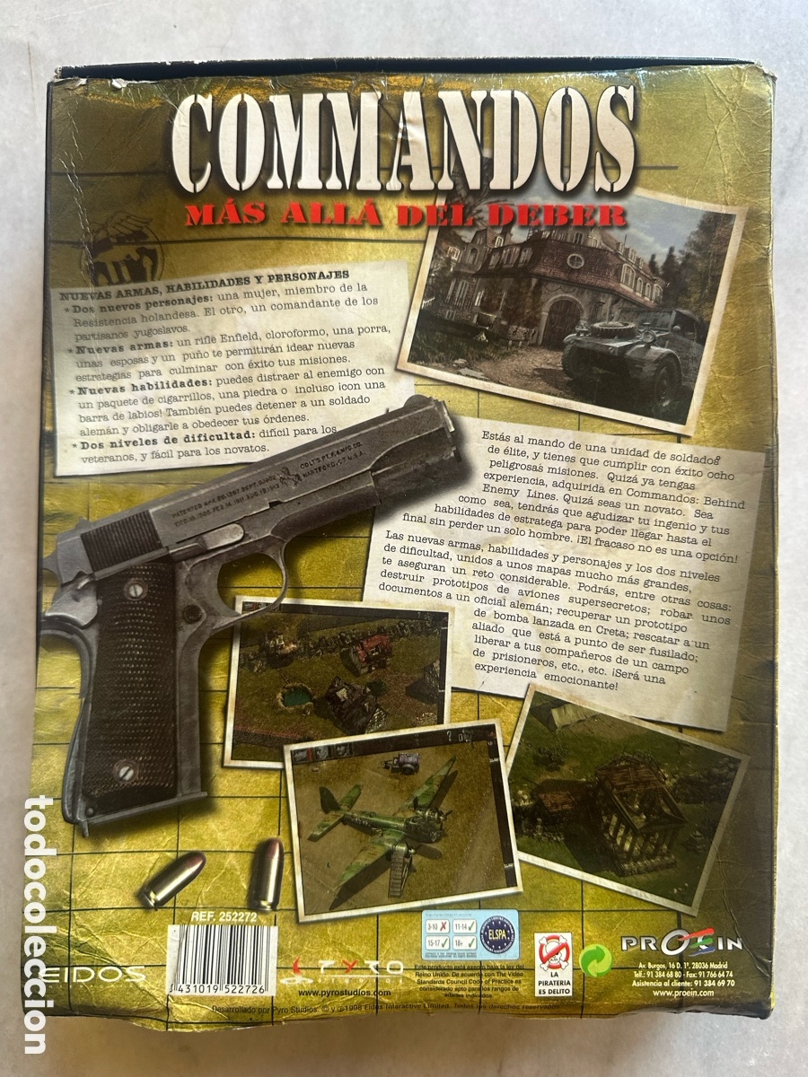 Videojuegos y consolas: Commandos M&aacute;s All&aacute; del Deber Caja Grande Big Box PC - Foto 7