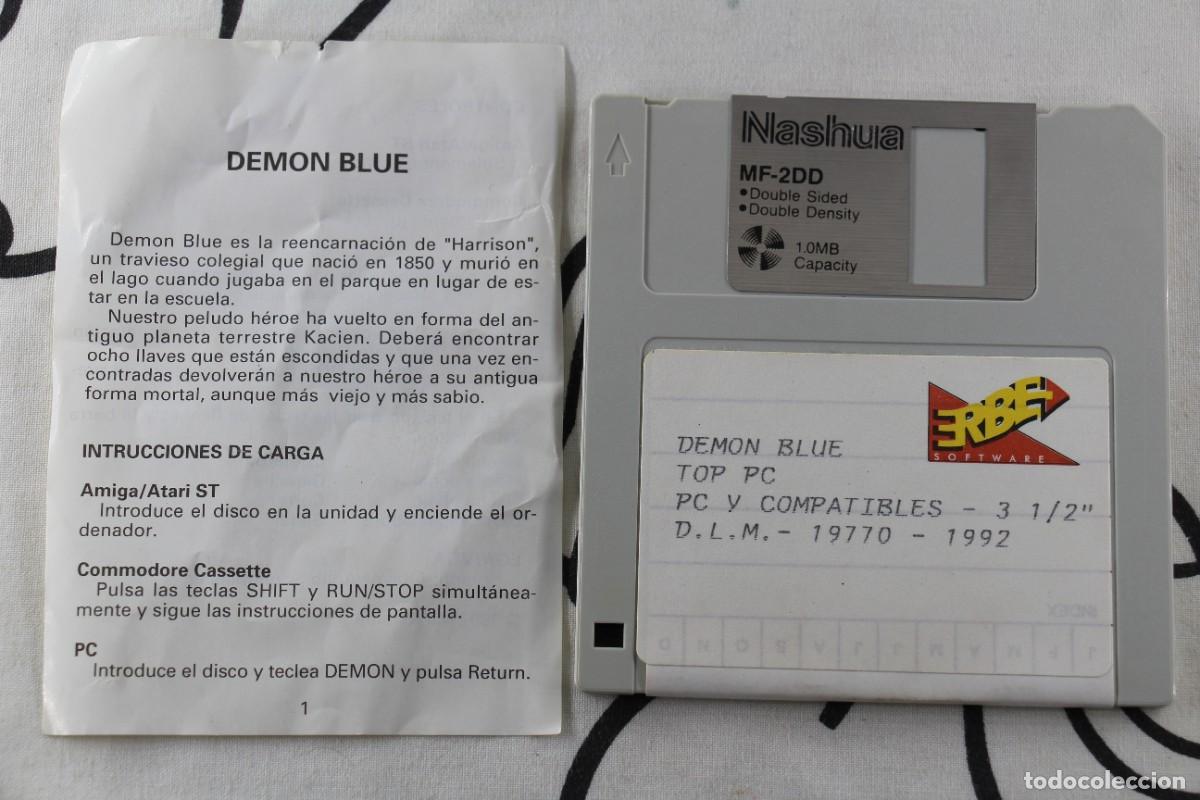 Videojuegos y consolas: PC IBM 3,5 ERBE DEMON BLUE BUEN ESTADO - Foto 3