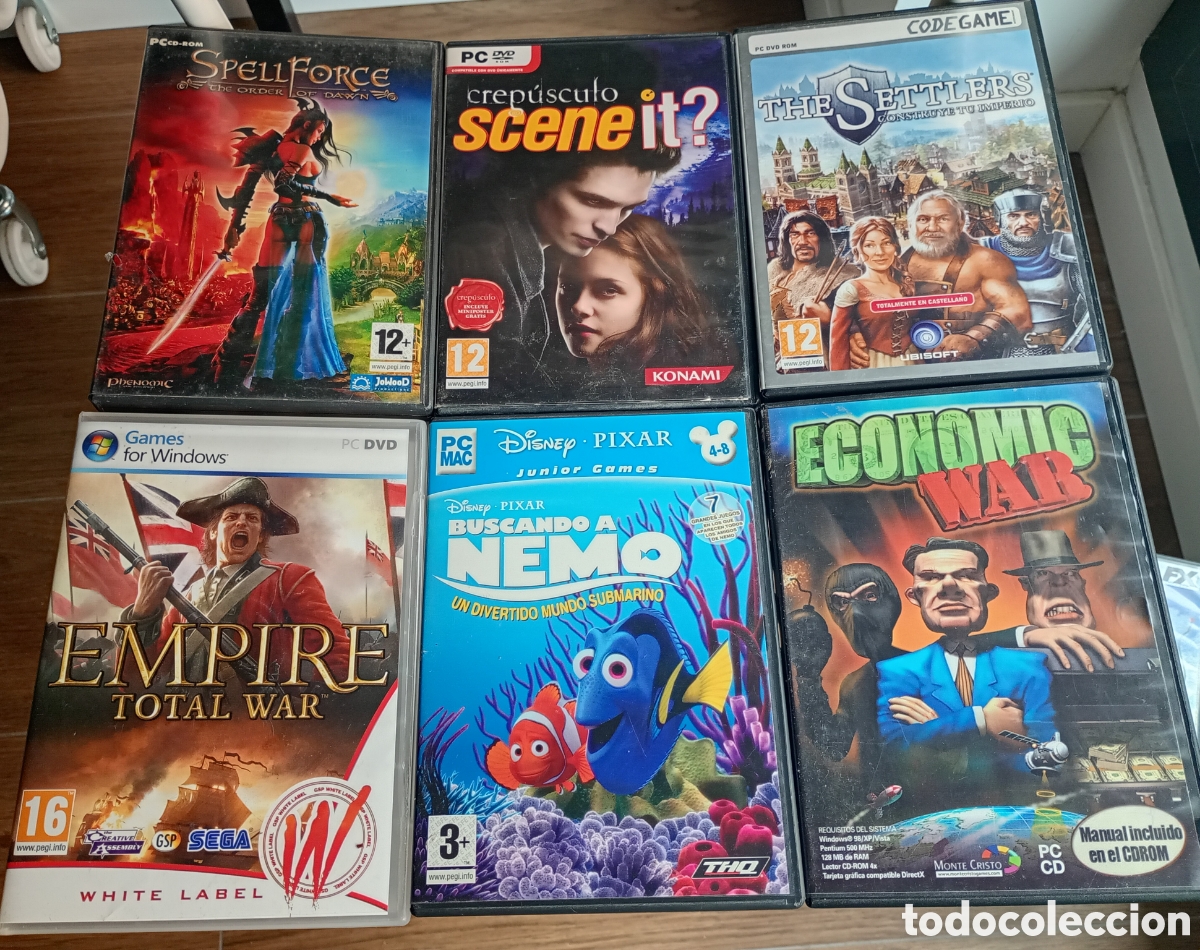 Videojuegos y Consolas: Lote 6 juegos PC spellforce,economic war, crep&uacute;sculo...
