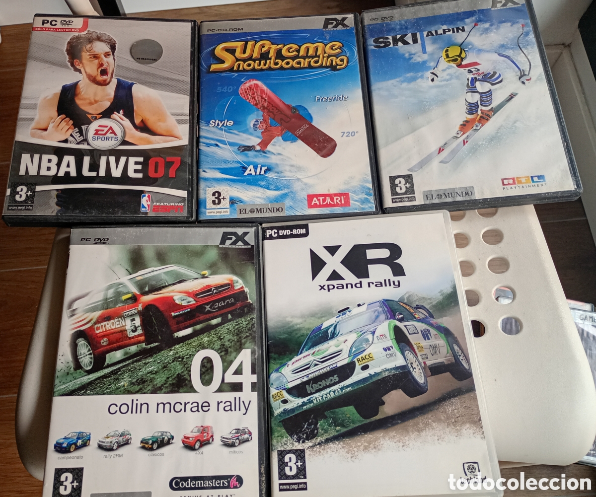 Videojuegos y Consolas: Lote 5 juegos PC ski alpin, NBA live 07...