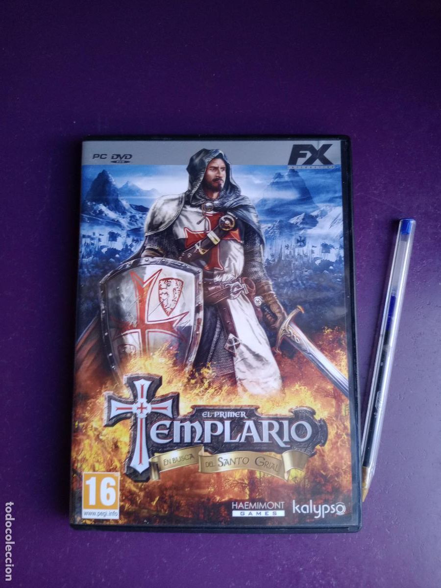 Videojuegos y Consolas: EL PRIMER TEMPLARIO - EN BUSCA DEL SANTO GRIAL - PC DVD ROM FX - HAEMIMONT - VIDEOJUEGO VINTAGE