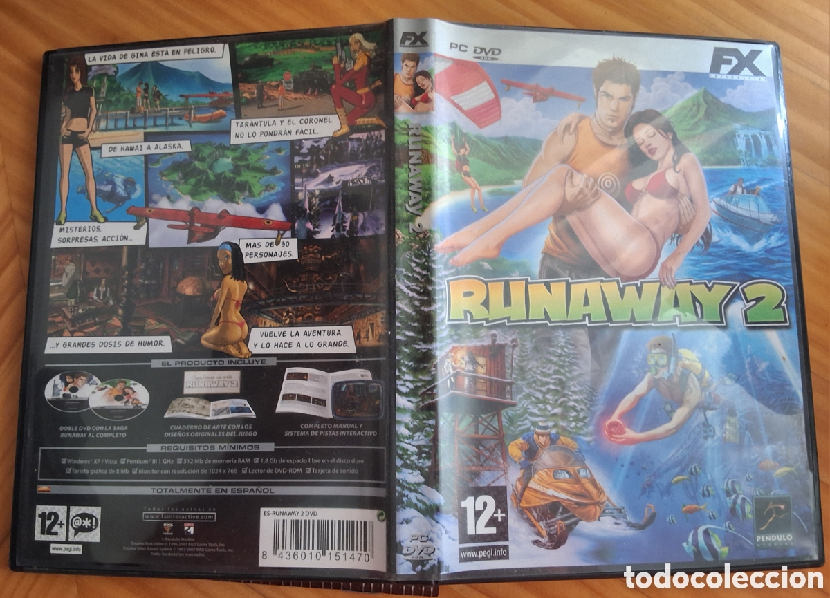 Videojuegos y Consolas: Runaway 2 juego para PC incluye manual cuaderno de arte y 2 CDs