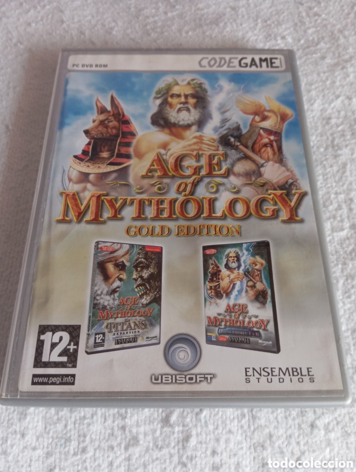 Videojuegos y Consolas: PC - DVDROM Age of Mythology Gold Edition edici&oacute;n Gold Ensemble Studios Ubisoft / Microsoft completo