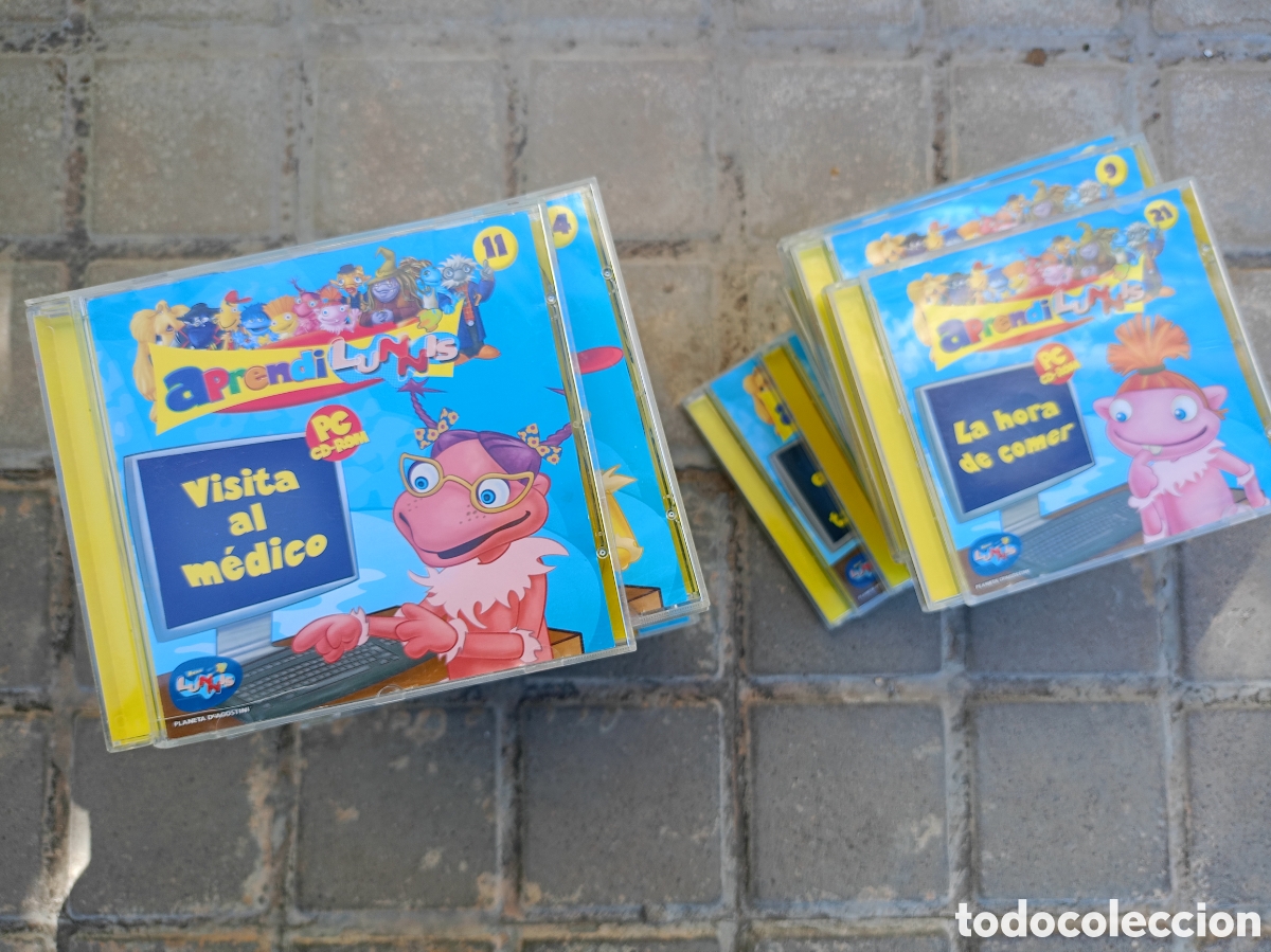 Videojuegos y consolas: Gran lote 28 cd roms aprend&iacute; lunnis - Foto 1