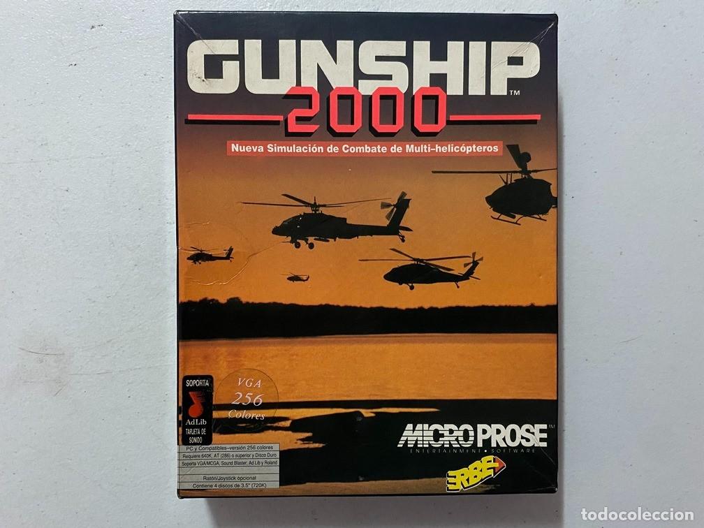 Videojuegos y Consolas: GUNSHIP 2000 - PC Videojuego Caja grande cart&oacute;n Big Box