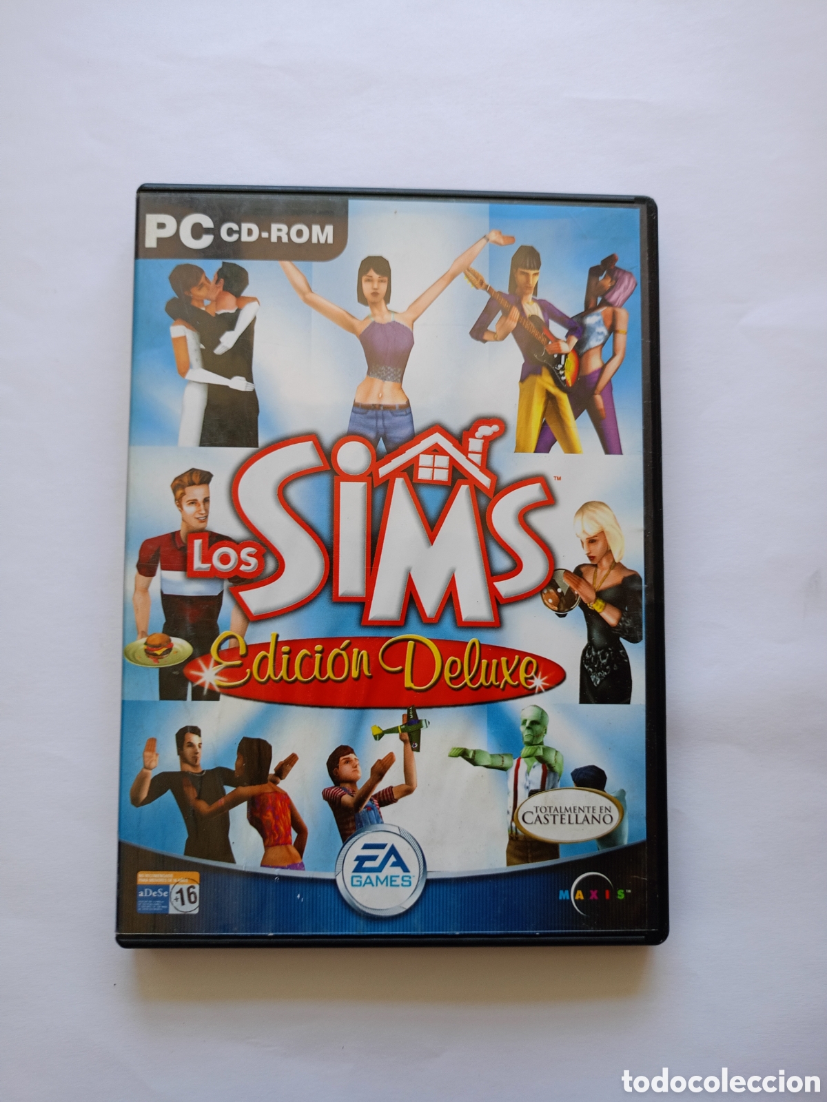 Videojuegos y Consolas: DVD, LOS SIMS-EDICI&Oacute;N DELUXE, EA GAMES, PARA PC manual en Mal estado