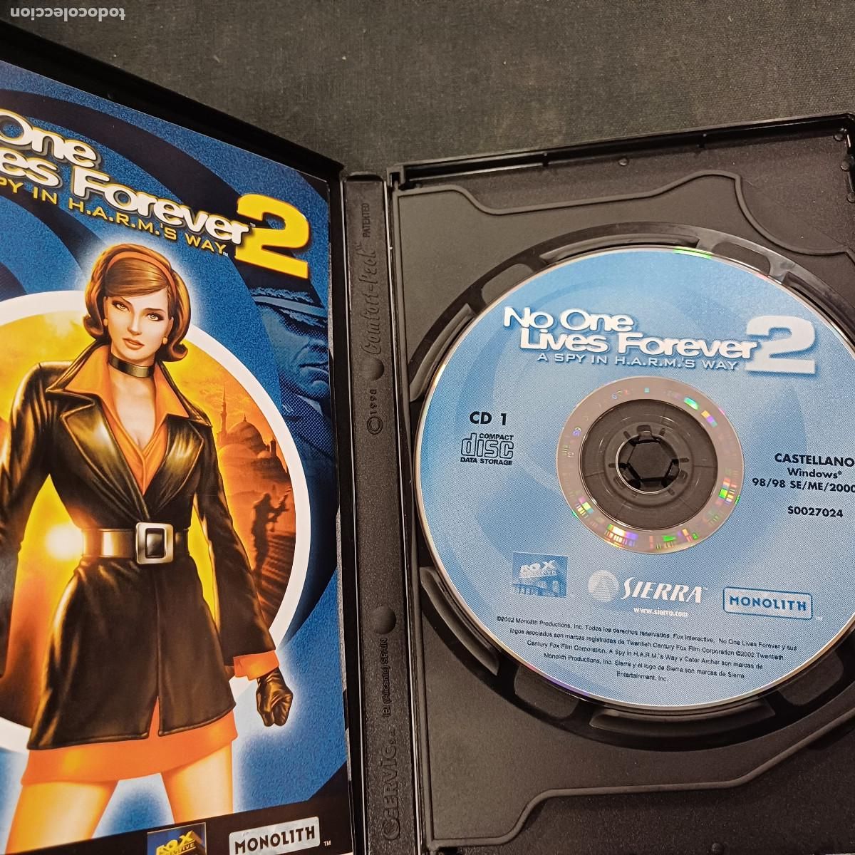 Videojuegos y consolas: NO ONE LIVES FOREVER 2/PC 2 DISCOS+LIBRETO. - Foto 2