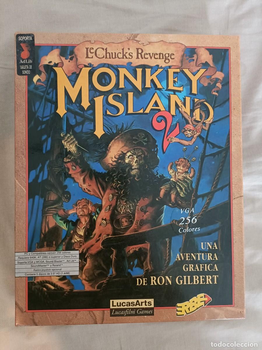 Videojuegos y Consolas: Monkey Island 2 LeChuck&rsquo;s Revenge PC Big Box ERBE 5 disquetes