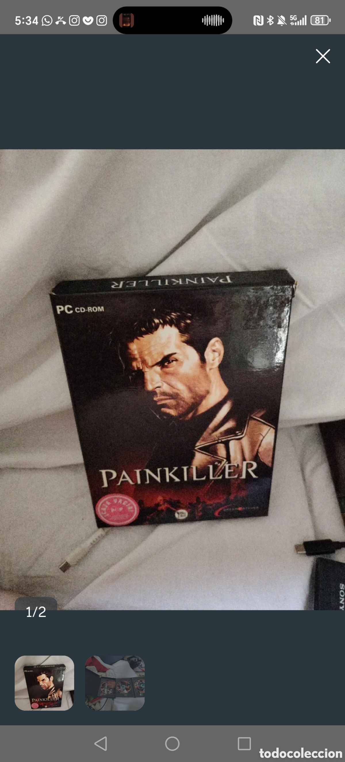 Videojuegos y consolas: Juego pc painkiller con caja - Foto 1