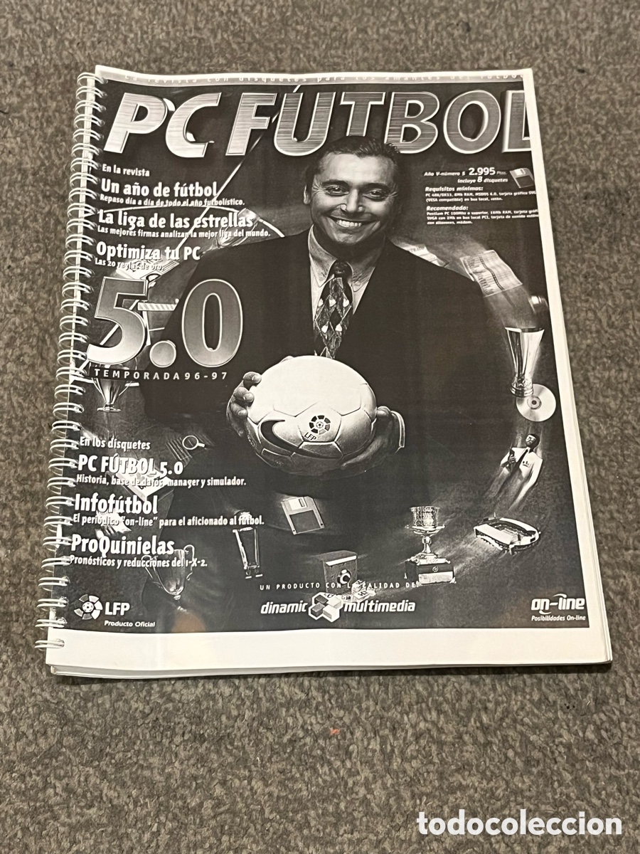 Videojuegos y Consolas: Revista PC FUTBOL 5.0. Temporada 96-97 (Fotocopiado encuadernado)