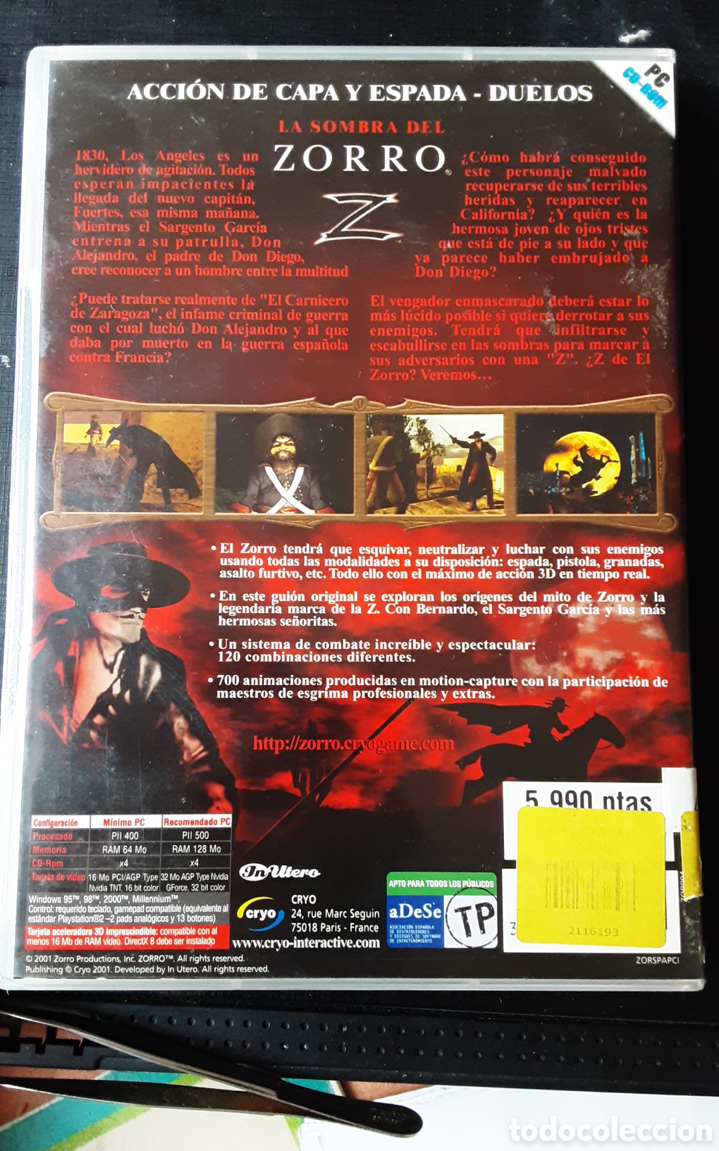 Video Games and Consoles: Juego de ordenador &rdquo; La Sombra del ZORRO &rdquo;