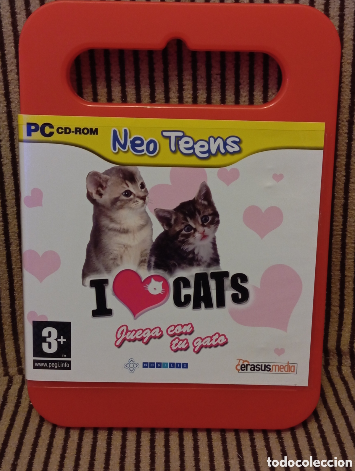 Videojuegos y Consolas: Juego PC CD-ROM Neo Teens: I Love Cats (Juega con tu gato). Edici&oacute;n Malet&iacute;n Rojo. Nobilis Cerasus
