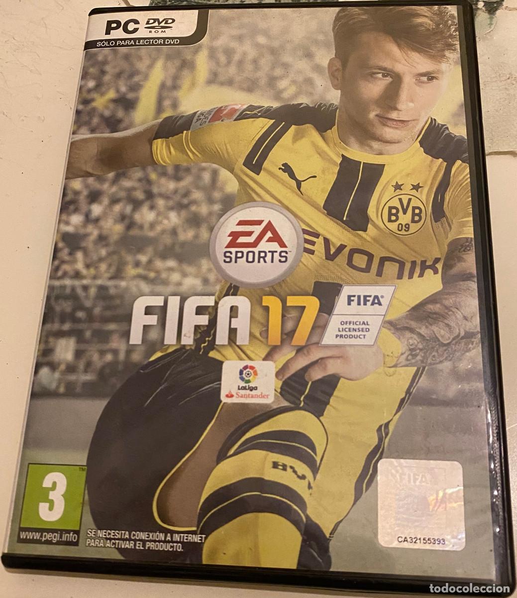 Videojuegos y Consolas: 'FIFA 17'. Videojuego de f&uacute;tbol para PC. EA Sports. DVD-ROM. En espa&ntilde;ol. Completo. Buen estado.