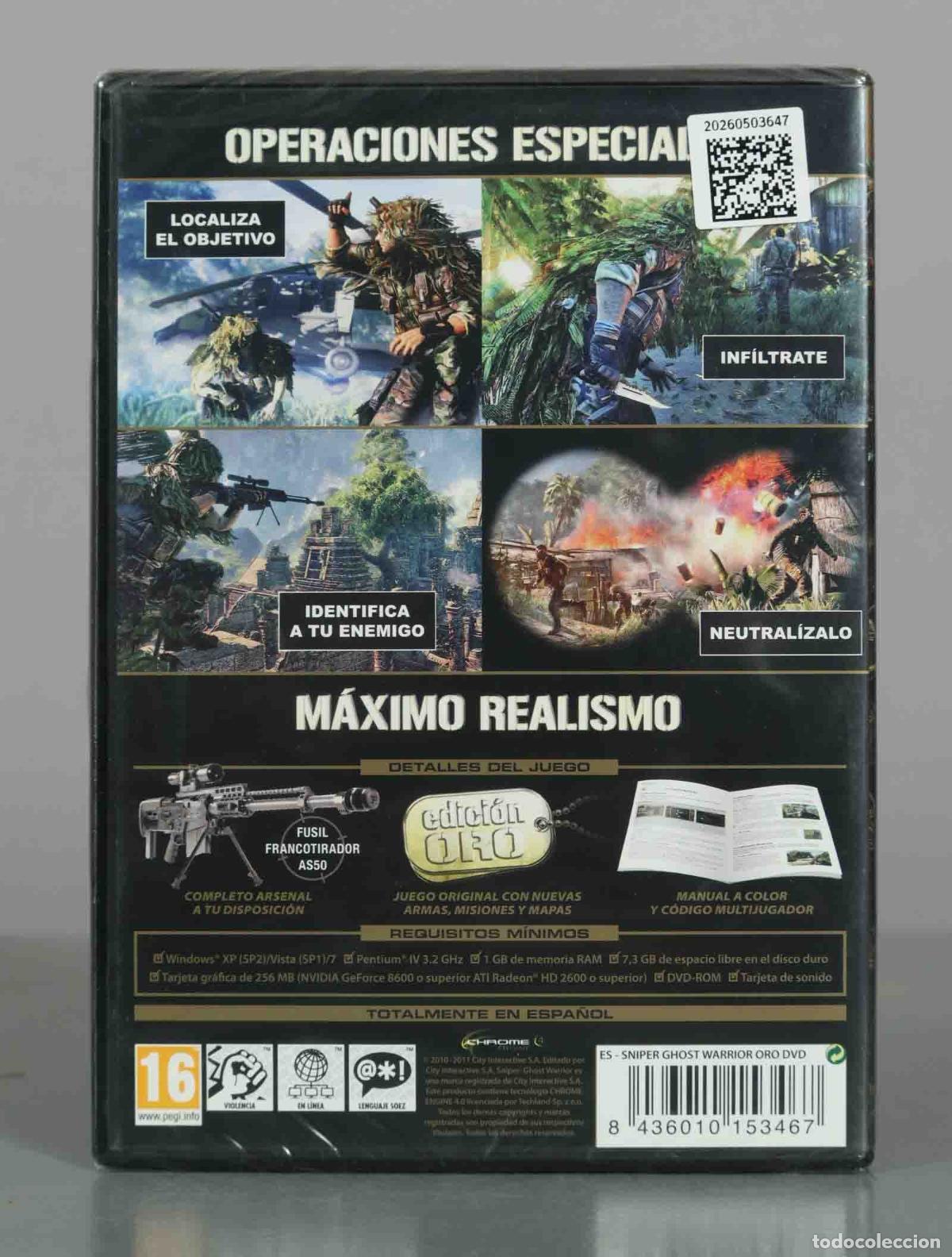 Videojuegos y consolas: PC DVD-ROM. Sniper: Ghost Warrior - Edici&oacute;n Oro - FX Interactive PRECINTADO - Foto 2
