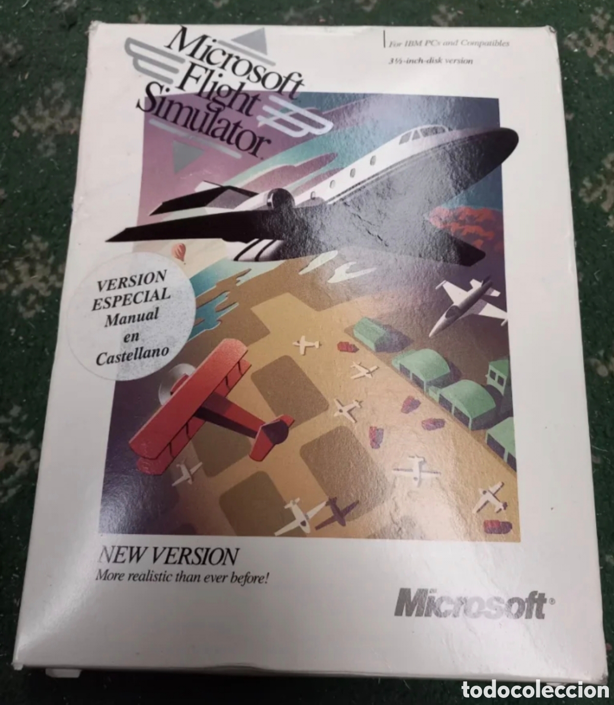 Videojuegos y Consolas: Microsoft Flight Simulator 4.0 PC DOS (1989) - Versi&oacute;n Espa&ntilde;ola Big Box