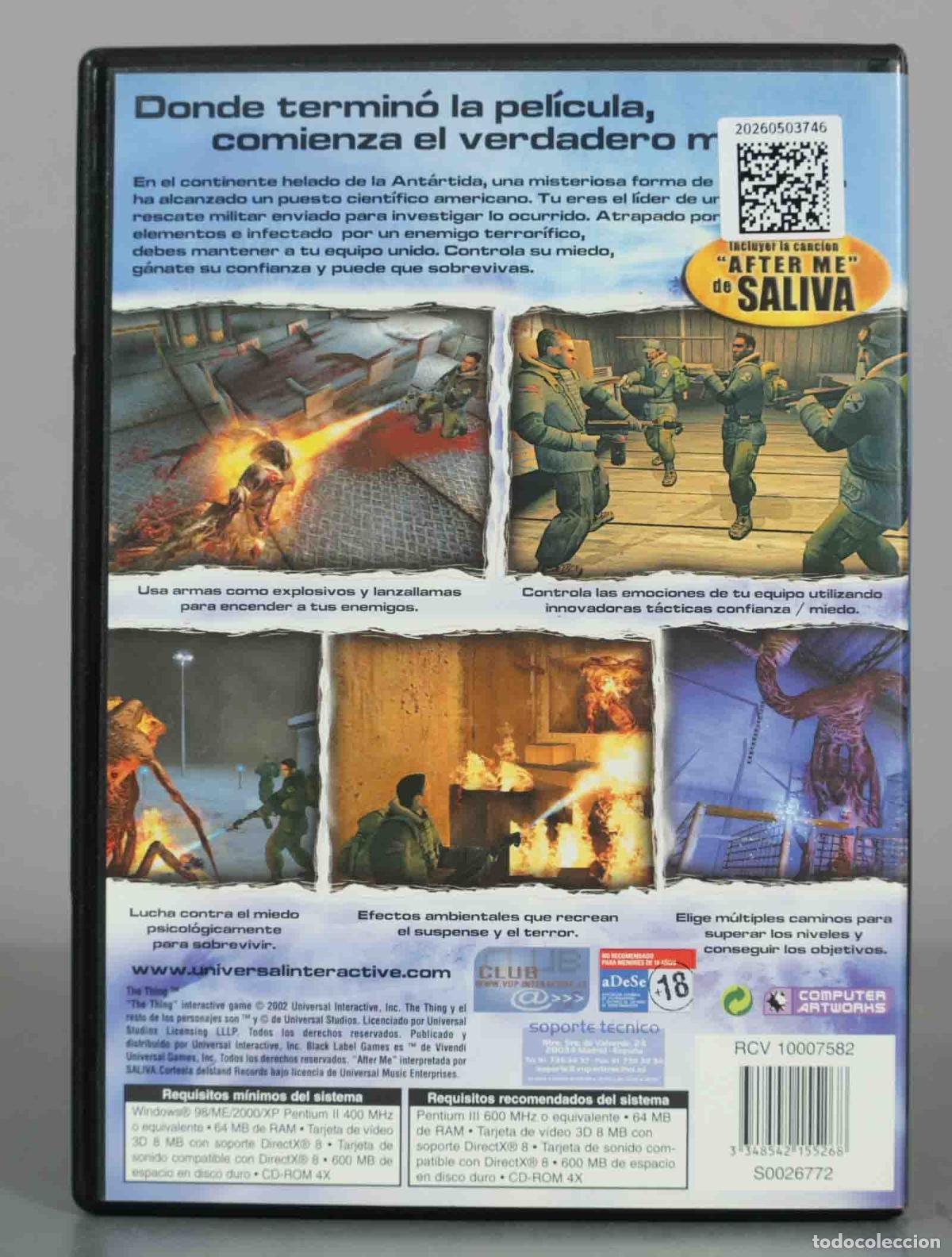 Videojuegos y consolas: PC CD-ROM. The Thing (La Cosa) - Black Label Games - Foto 2