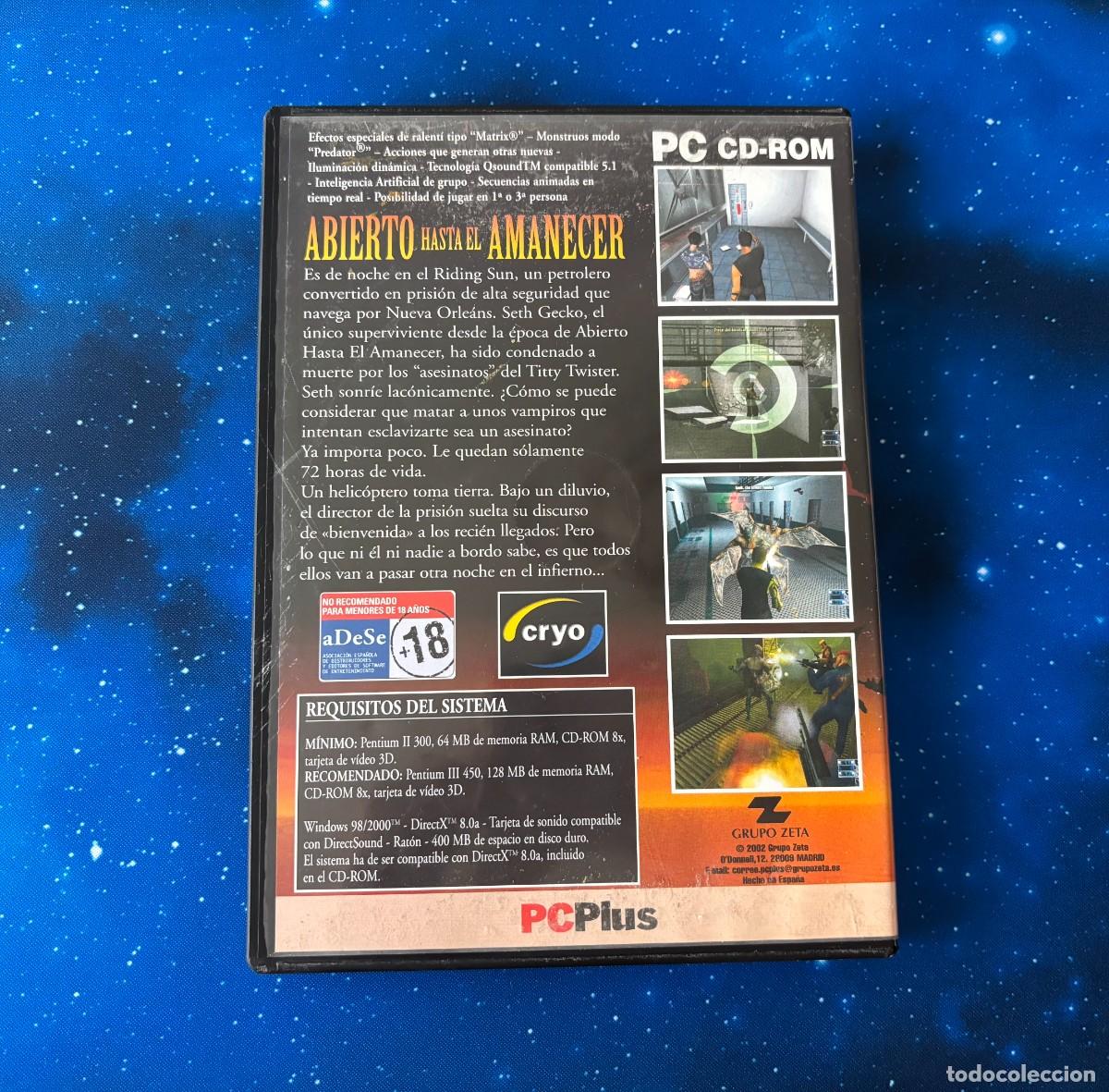 Videojuegos y consolas: Abierto Hasta El Amanecer PC CD-ROM PC Plus Espa&ntilde;ol - Foto 2