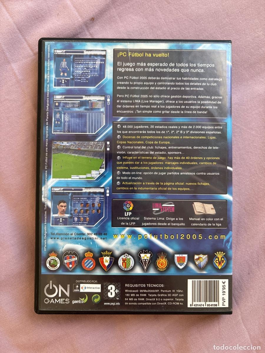 Videojuegos y consolas: DVD12. PC F&Uacute;TBOL 2005 PC - Foto 3