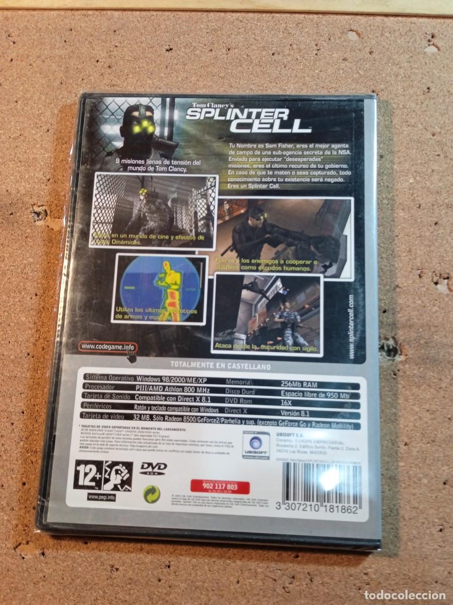Videojuegos y consolas: JUEGO PC PRECINTADO SIN ABRIR SPLINTER CELL TOM CLANEY`S - Foto 2