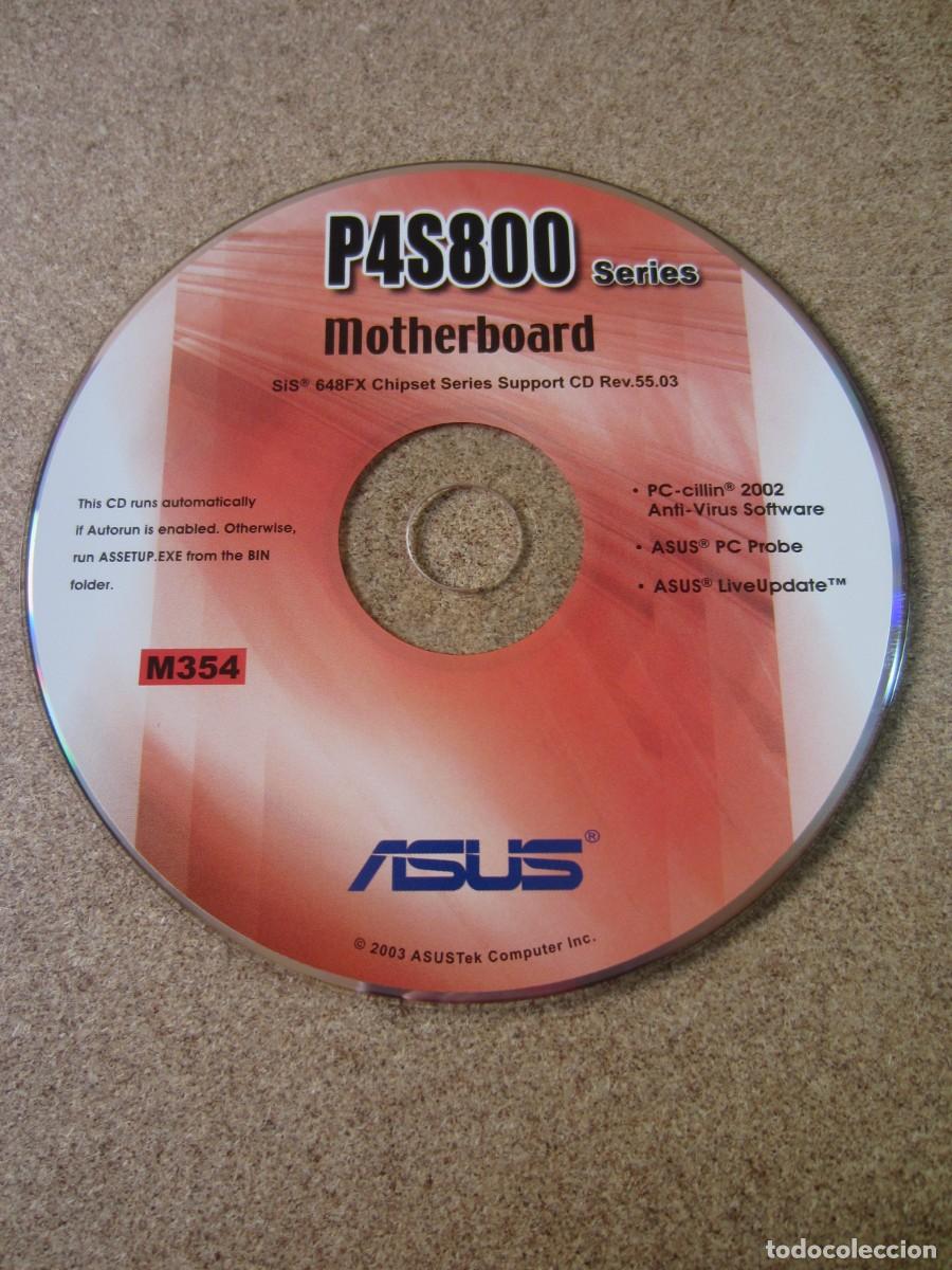 Videojuegos y Consolas: Disco CD Instalaci&oacute;n Drivers Asus Motherboard P4S800 Series 648FX Chipset Rev 55.03