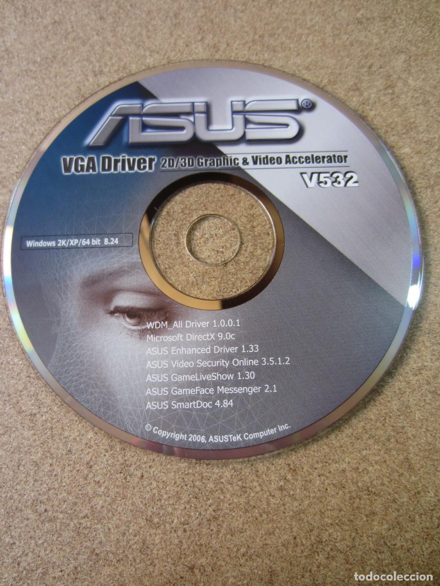 Videojuegos y Consolas: Disco CD Instalaci&oacute;n Drivers Asus V532 2D 3D Graphic & Video Accelerator ASUSTek 2006