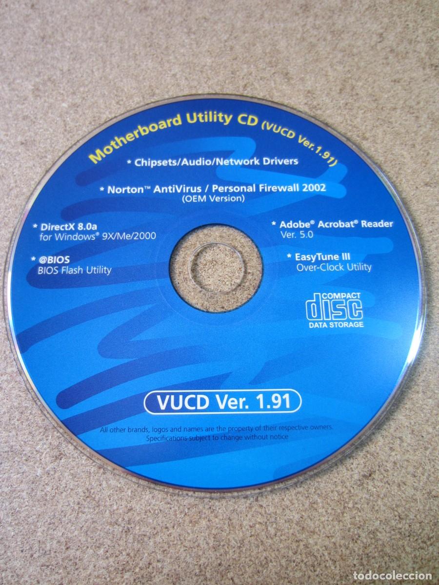 Videojuegos y Consolas: Disco CD Instalaci&oacute;n Drivers Gigabyte Motherboard Utility CD 1.91 Norton AntiVirus 2002