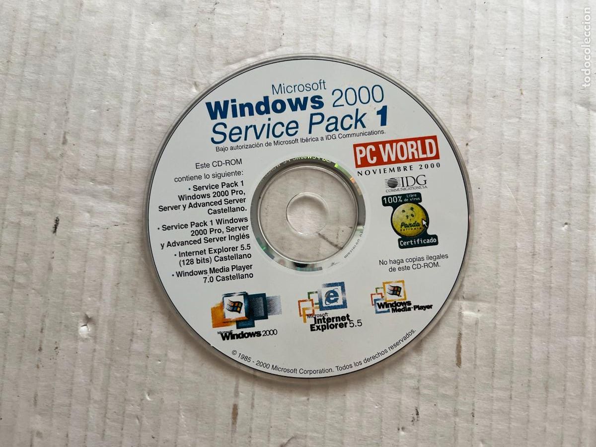 Videojuegos y consolas: WINDOWS 2000 SERVICE PACK 1 - ROM PC KREATEN PCWORLD - Foto 1